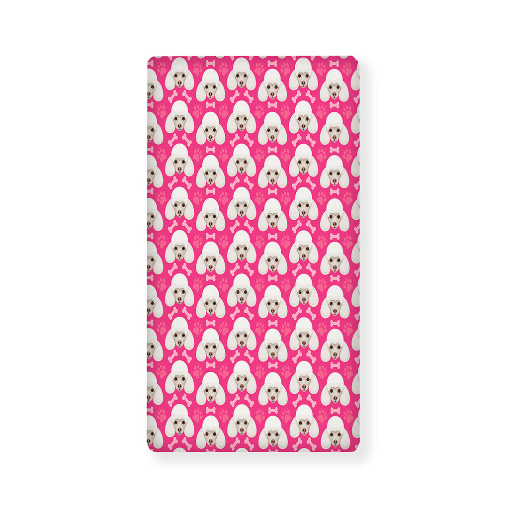 Cute Poodle Pattern Print Baby Crib Sheet
