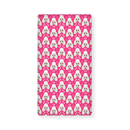 Cute Poodle Pattern Print Baby Crib Sheet