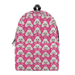 Cute Poodle Pattern Print Backpack
