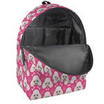Cute Poodle Pattern Print Backpack