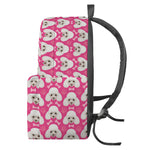 Cute Poodle Pattern Print Backpack