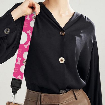 Cute Poodle Pattern Print Bag Strap