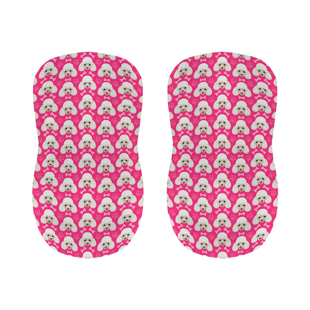 Cute Poodle Pattern Print Bar Stool Covers