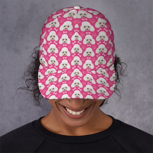Cute Poodle Pattern Print Baseball Cap