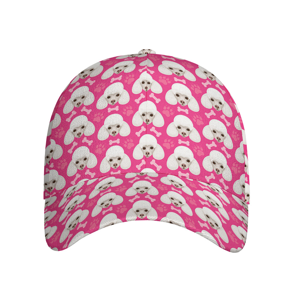 Cute Poodle Pattern Print Baseball Cap