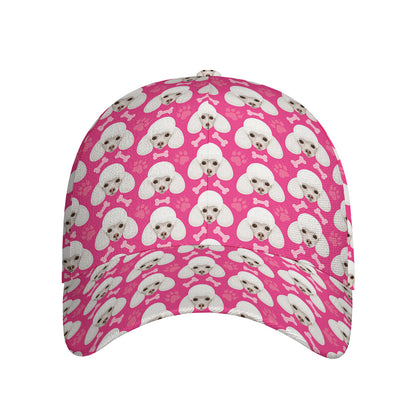 Cute Poodle Pattern Print Baseball Cap