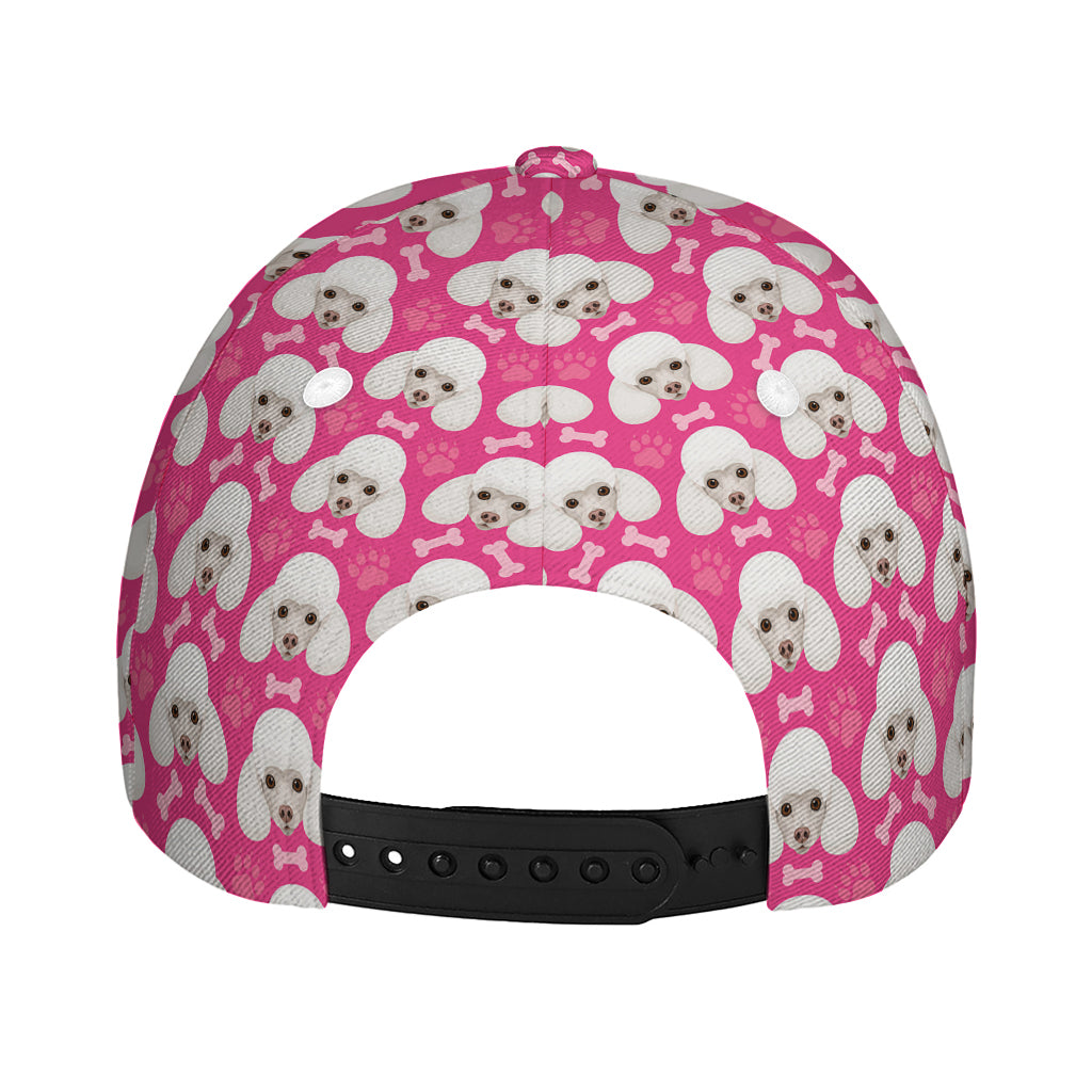 Cute Poodle Pattern Print Baseball Cap