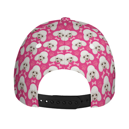 Cute Poodle Pattern Print Baseball Cap