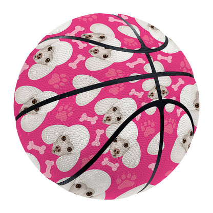 Cute Poodle Pattern Print Basketball