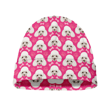 Cute Poodle Pattern Print Beanie