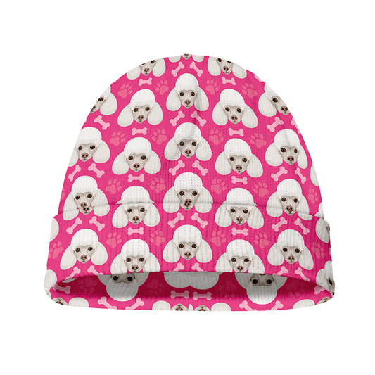 Cute Poodle Pattern Print Beanie