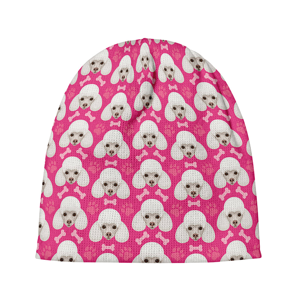 Cute Poodle Pattern Print Beanie