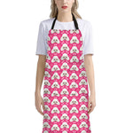 Cute Poodle Pattern Print Bib Apron With Pocket