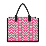 Cute Poodle Pattern Print Canvas Tote Bag