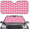 Cute Poodle Pattern Print Car Windshield Sun Shade