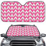Cute Poodle Pattern Print Car Windshield Sun Shade