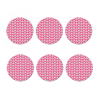 Cute Poodle Pattern Print Coaster Set