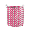 Cute Poodle Pattern Print Collapsible Laundry Basket