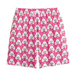 Cute Poodle Pattern Print Cotton Shorts