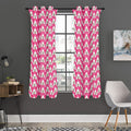 Cute Poodle Pattern Print Grommet Curtain Panels