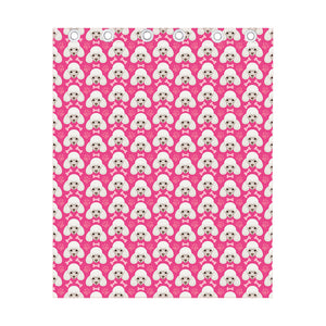 Cute Poodle Pattern Print Curtain