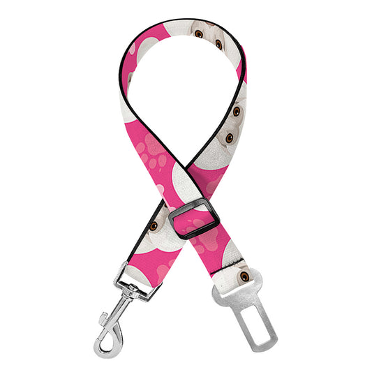 Cute Poodle Pattern Print Dog Seat Belt