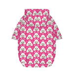 Cute Poodle Pattern Print Dog Zip Up Hoodie