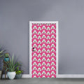 Cute Poodle Pattern Print Door Sticker