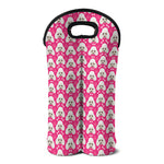 Cute Poodle Pattern Print Double Neoprene Wine Tote