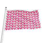 Cute Poodle Pattern Print Flag
