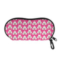 Cute Poodle Pattern Print Glasses Case