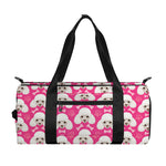 Cute Poodle Pattern Print Gym Bag