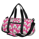 Cute Poodle Pattern Print Gym Bag