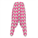 Cute Poodle Pattern Print Hammer Pants