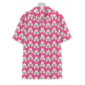 Cute Poodle Pattern Print Hawaiian Shirt
