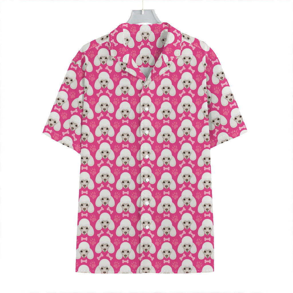 Cute Poodle Pattern Print Hawaiian Shirt