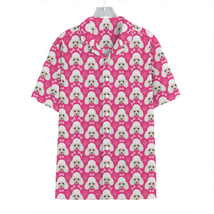 Cute Poodle Pattern Print Hawaiian Shirt