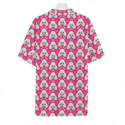 Cute Poodle Pattern Print Hawaiian Shirt
