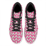 Cute Poodle Pattern Print High Top Leather Sneakers