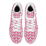 Cute Poodle Pattern Print High Top Leather Sneakers