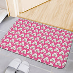 Cute Poodle Pattern Print Indoor Door Mat