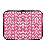 Cute Poodle Pattern Print Laptop Sleeve