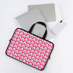 Cute Poodle Pattern Print Laptop Sleeve With Handle