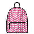 Cute Poodle Pattern Print Leather Backpack