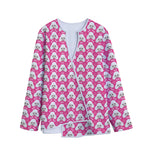 Cute Poodle Pattern Print Long Sleeve Short Coat