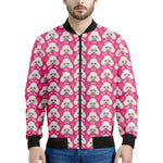 Cute Poodle Pattern Print Men's Bomber Jacket
