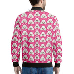 Cute Poodle Pattern Print Men's Bomber Jacket