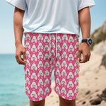Cute Poodle Pattern Print Men's Cargo Shorts
