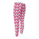 Cute Poodle Pattern Print Men's Compression Pants