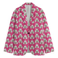 Cute Poodle Pattern Print Men's Cotton Blazer